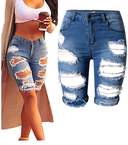 Image of Summer ripped high waisted jeans 