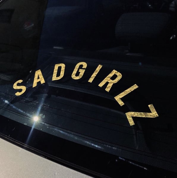 Image of SADGIRLZ Arched Decal - Gold Leaf