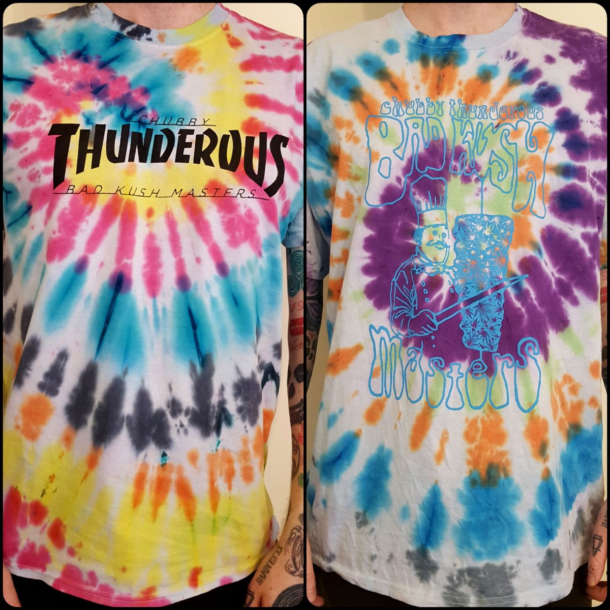tie dye tshirt Chubby Thunderous Bad Kush Masters