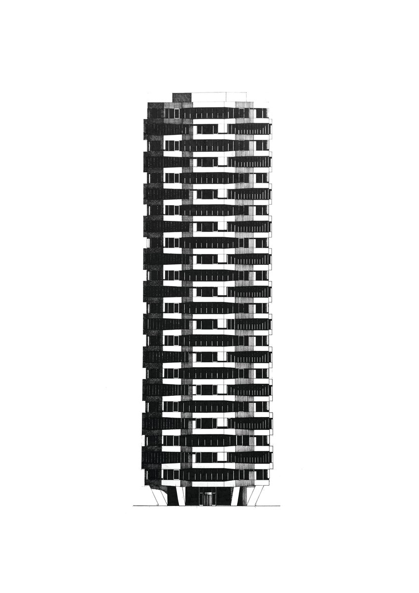 Nick Coupland Illustration — Former NLA Building (One Croydon) Croydon