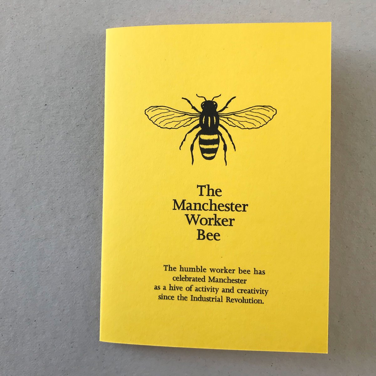 Image of Manchester Worker Bee card in Yellow or Grey