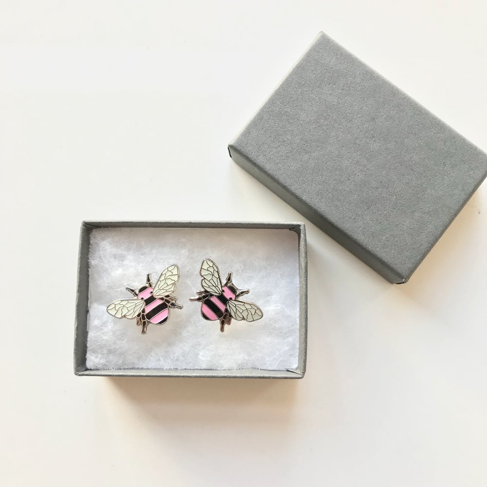 Enamel Bee Manchester Bee Cufflink Set - Available in 4 colours / The ...
