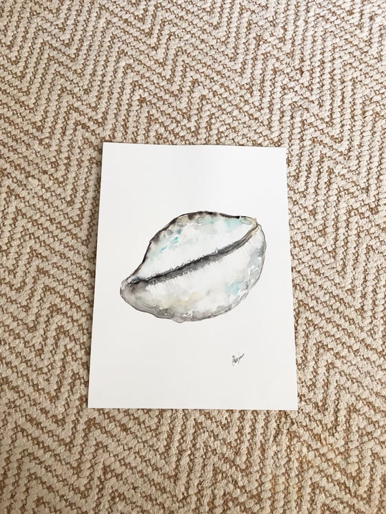 Image of Ocean shell (11x14 Original Watercolor)