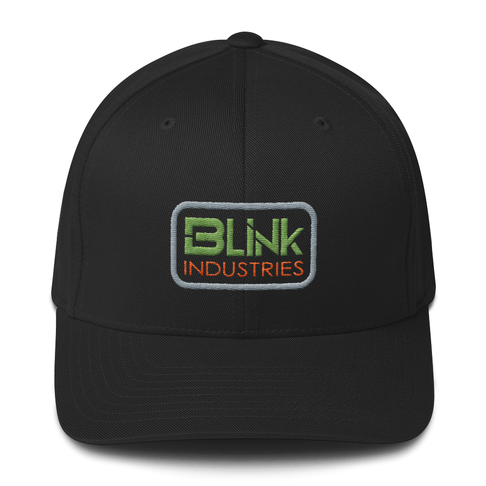 Embroidered Hat Flex Fit green logo Blink Industries