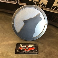 Image 1 of Wolf or Husky Howling Hitch Cover - Two Layer - Style 1