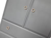 Image 2 of Stag mahogany linen cupboard in dark grey