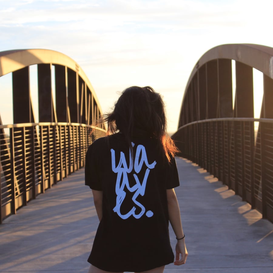 Image of black waaves t shirt