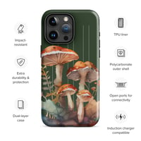 Image 1 of Colorful Mushroom Watercolor Mycology Nature Whimsical Tough Case for iPhone®