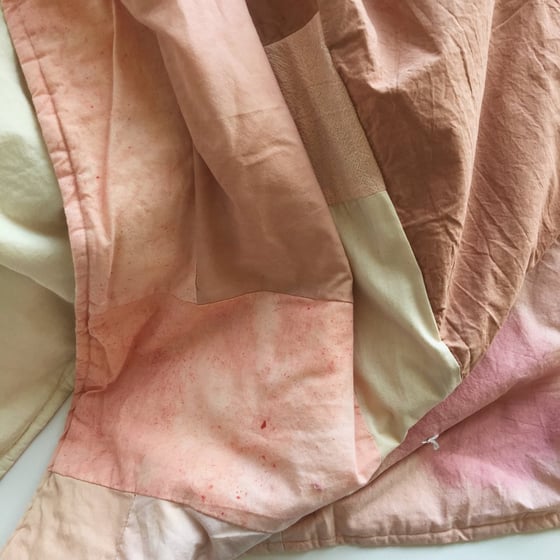 Image of Strawberry Blush / Naturally-Dyed Quilt