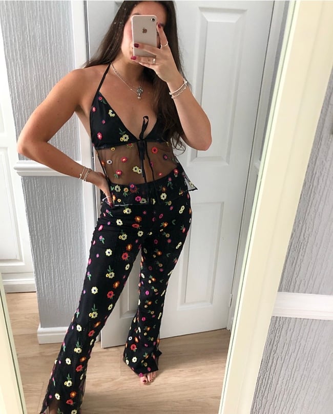 Floral mesh flares
