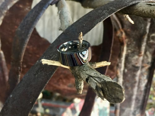 Image of Fordite / red resin ring