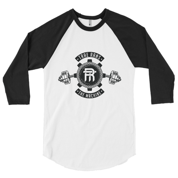 Image of Machine Two-tone 3/4 sleeve Black & white