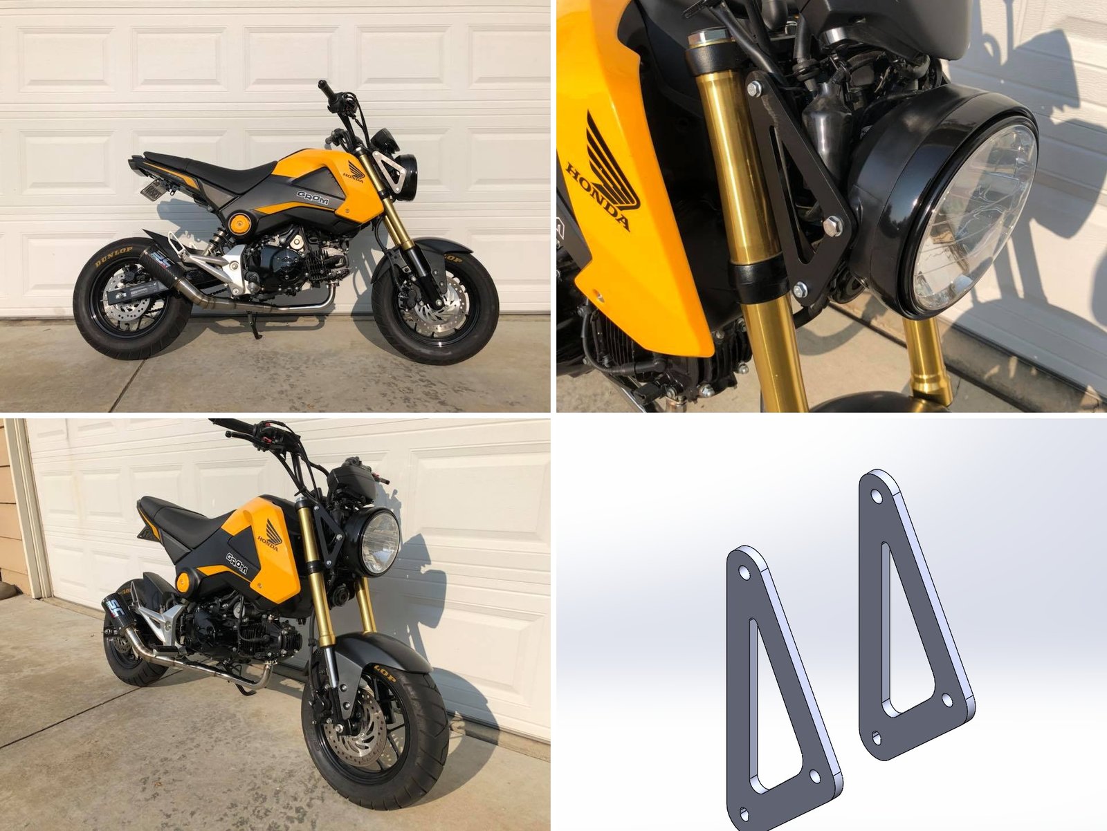 honda grom round headlight