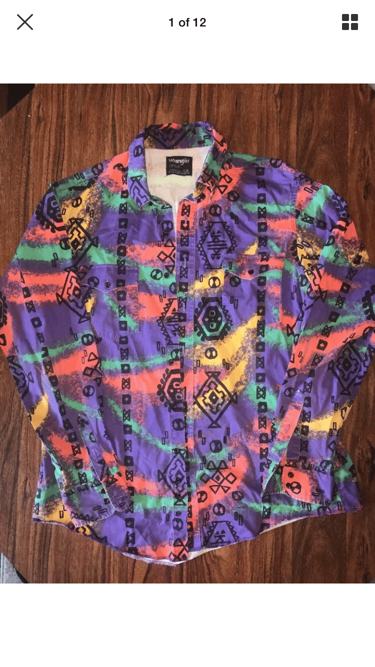 Image of Vintage Wrangler Cowboy fit classic tribal print
