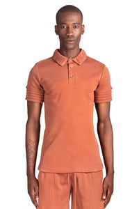 Image of TILAH SHORT SLEEVE POLO - BURNT SALMON