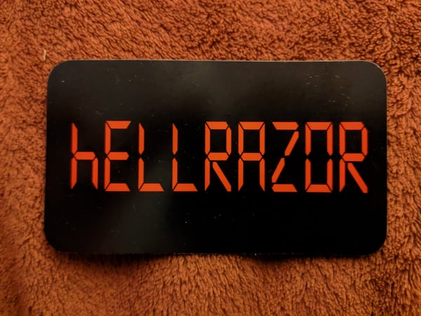 Image of Hellrazor clock radio sticker