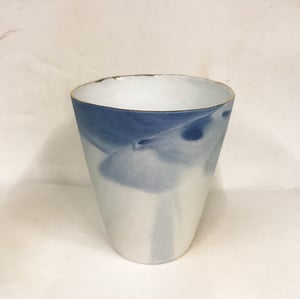 Image of Cobalt Marbled Porcelain Cup