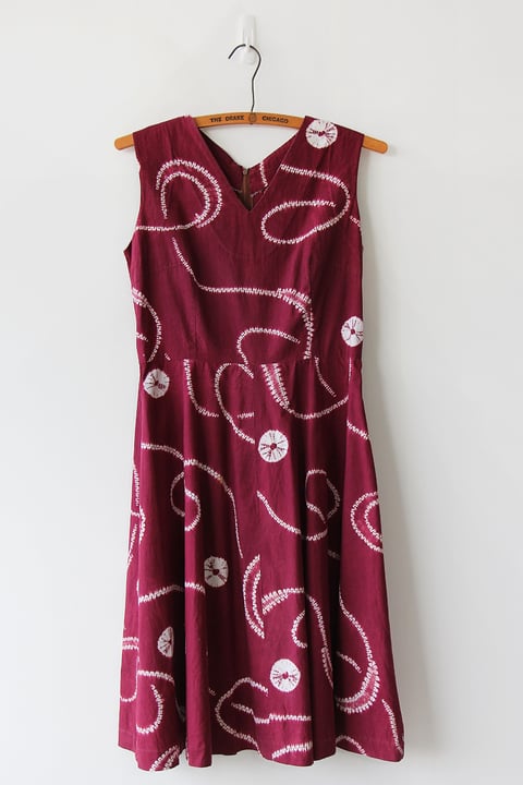 Image of SOLD Shibori Fit And Flare Dress