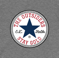 Image 1 of The Outsiders by S.E. Hinton "All Star" Premium Heather Grey Stay Gold Tee.