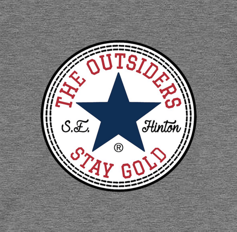 Image of The Outsiders by S.E. Hinton "All Star" Premium Heather Grey Stay Gold Tee.