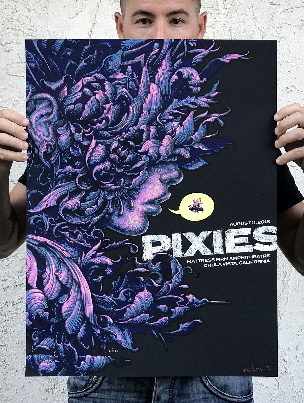Pixies Gig Poster, August 11 Chula Vista, CA | N.C. Winters