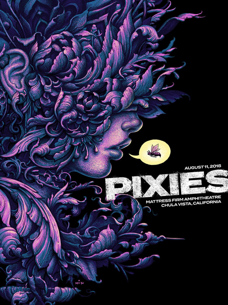 Image of Pixies Gig Poster, August 11 Chula Vista, CA