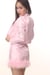 Image of Michelle Silk Blazer Set in Pink