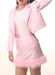 Image of Michelle Silk & Fluff Skirt in Pink