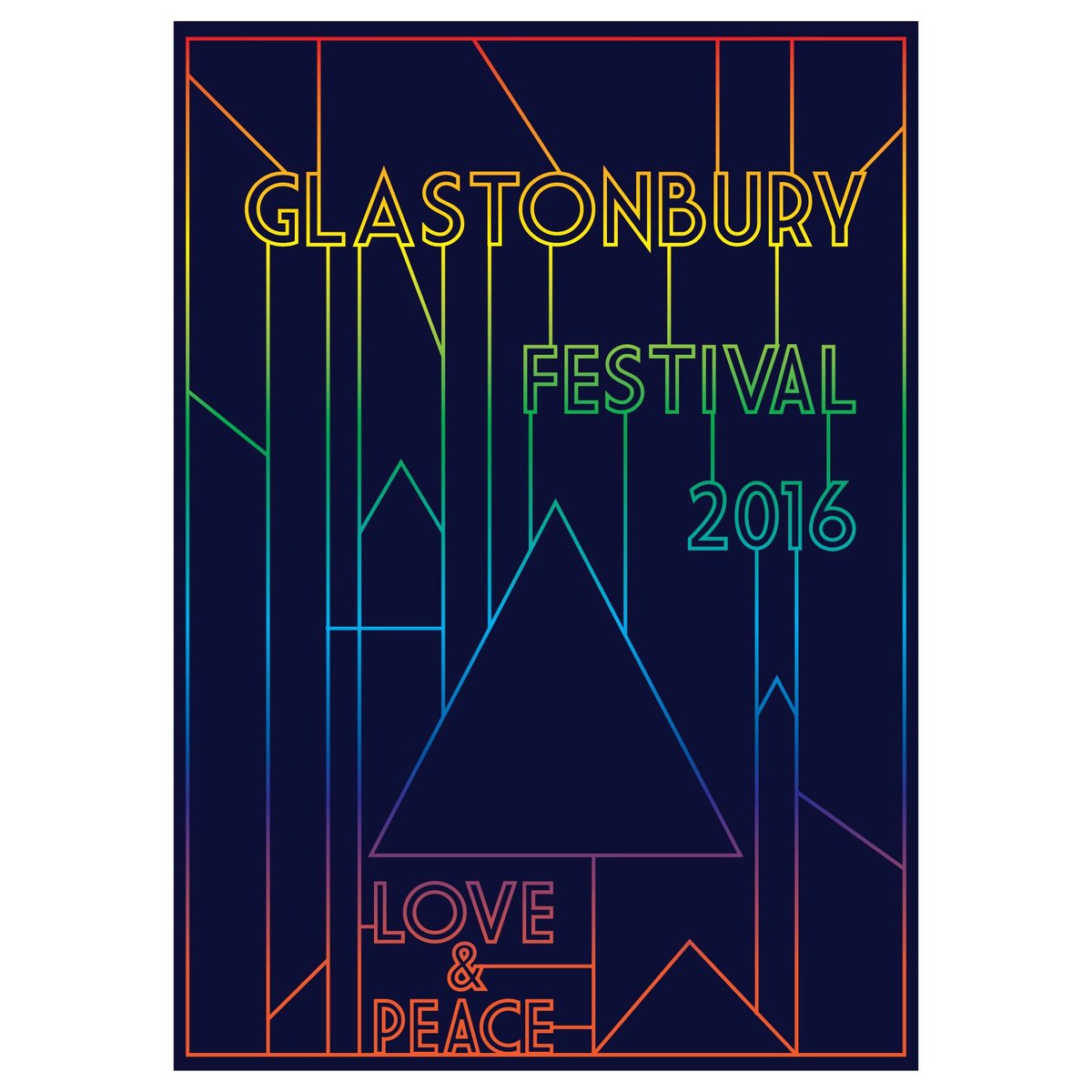 Limited Edition Glastonbury It's Electric 2016 / Festival Postcards