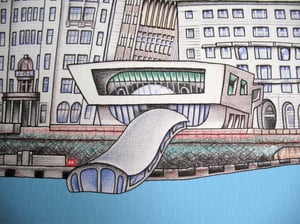 Liverpool 3 Graces Waterfront Architecture - Skyline - Art - Print