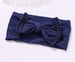 Image of Wide Nylon Pom Pom Bow Headbands- 15 color choices