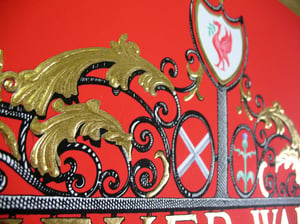 LFC YNWA Liverpool FC Shankly Gates Art, made using 24ct gold