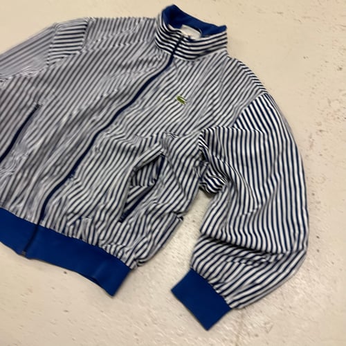 Image of 1980s Chemise Lacoste Striped Bomber Jacket, Size Large
