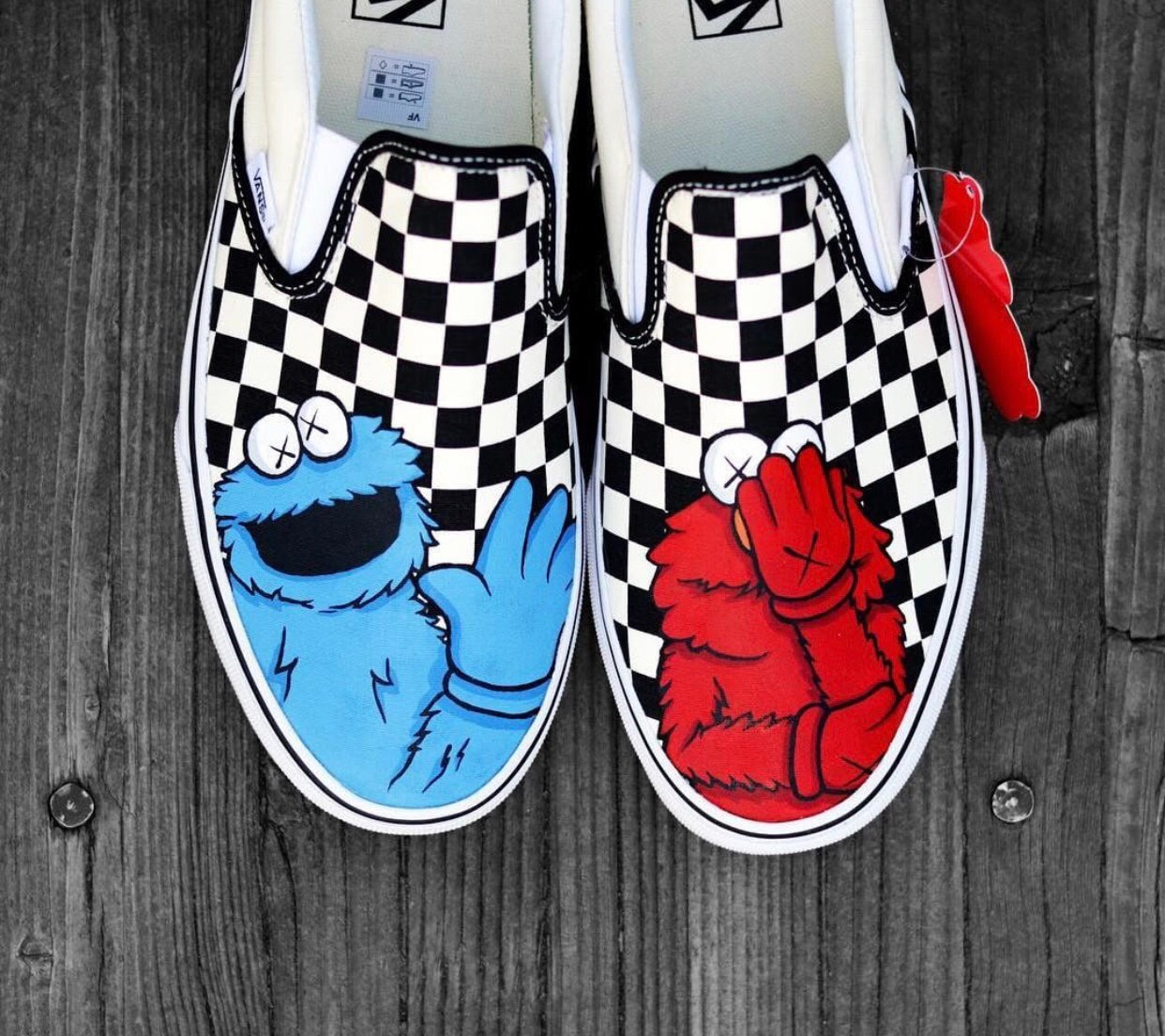 Kaws Slip On Kaws Vans Slip On Custom Checkerboard Vans 2025