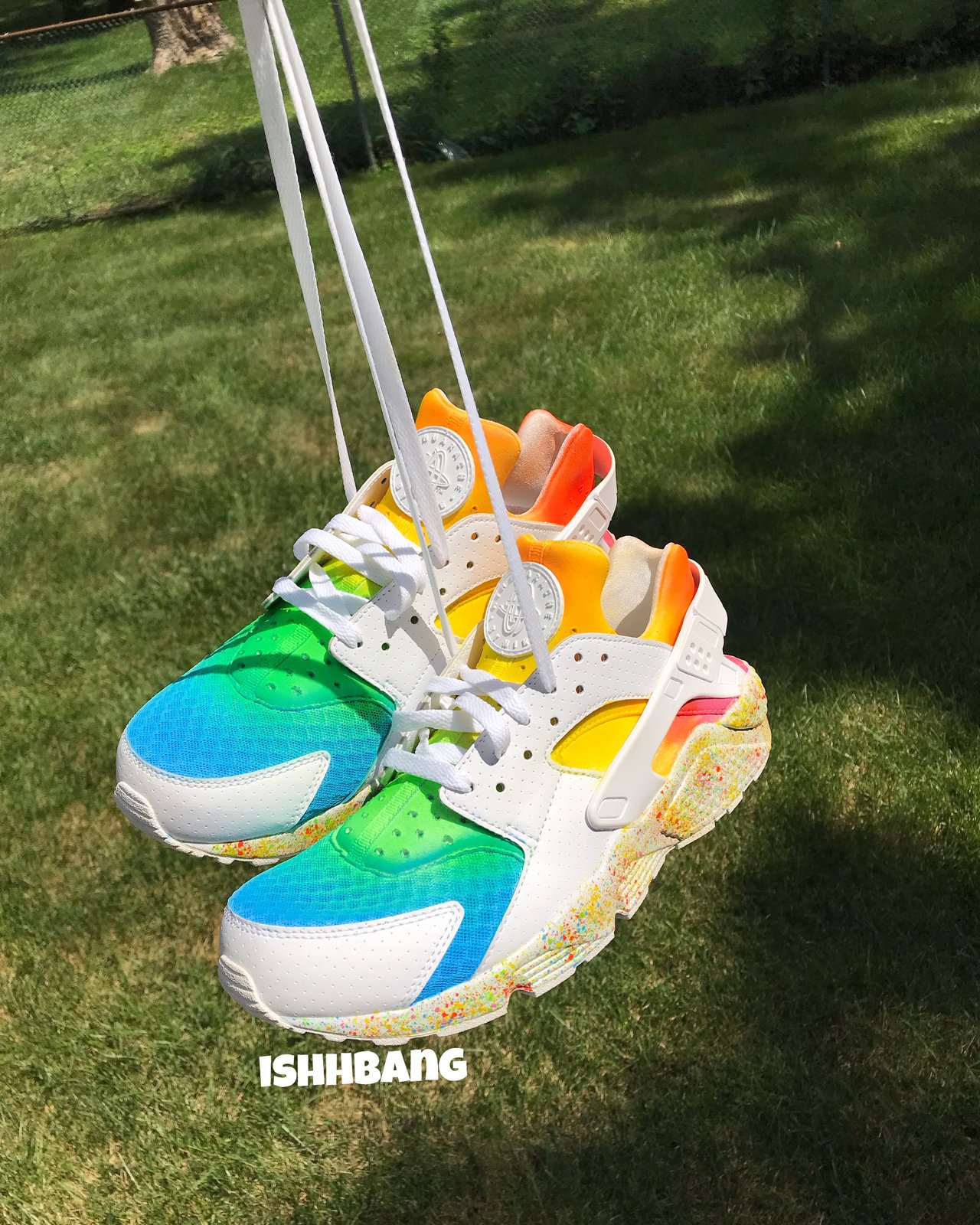 custom rainbow huaraches
