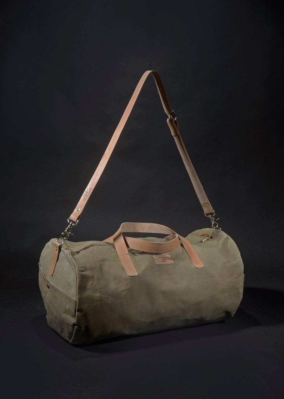 Image of Waxed Canvas Duffle Bag - Olive
