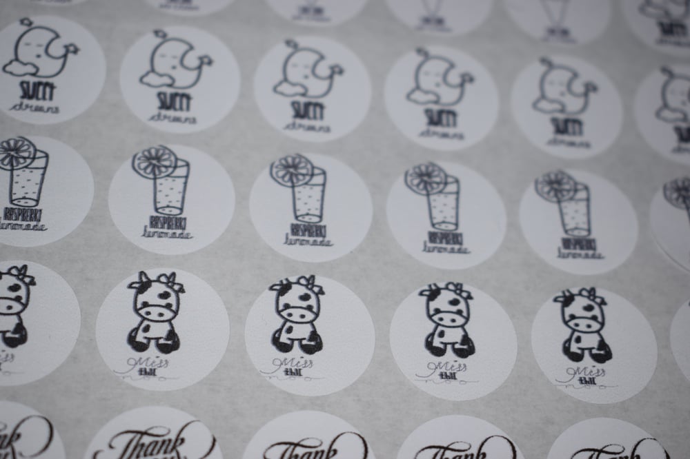Image of 20mm (Slime name) CUSTOM circle stickers | 117 Per sheet