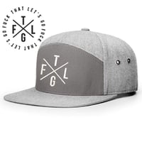 Gray Two-Tone SnapBack with leather back strap