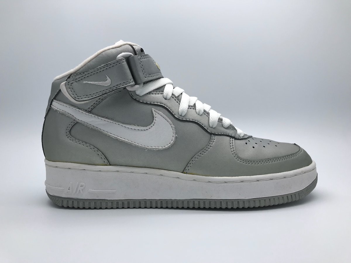 nike air force 1 mid silver
