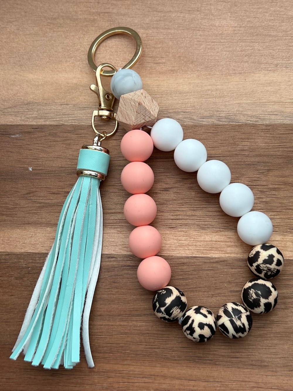 Image of Handmade Beaded Wristlet Keychain