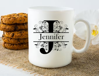 Image of Personalised Mug - Split Letter
