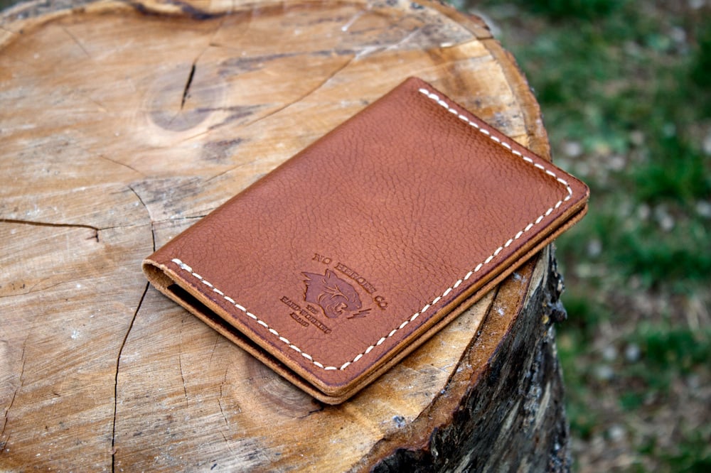Image of Drifter — "Antique Saddle" Italian Cowhide Leather Passport/Notebook Wallet
