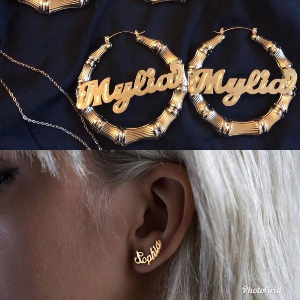 Image of Custom Name Earrings