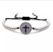 Image of Mauve 4mm Cross Bracelet