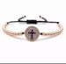 Image of Mauve 4mm Cross Bracelet