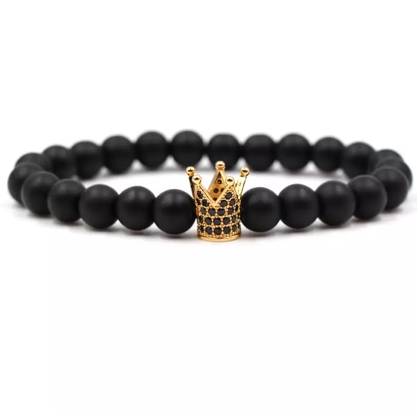 Image of Lava Stone Pave Crown Bracelet