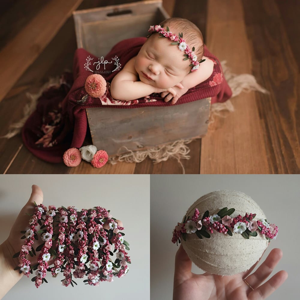 Image of  Raspberry Bloom Halo Headband