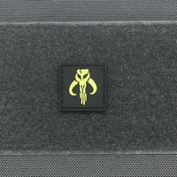 Image 1 of Mandalorian Cat Eye GITD PVC Patch