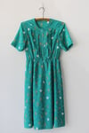 Image of SOLD Dots And Boomerangs Teal Dress