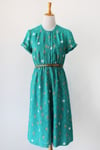 Image of SOLD Dots And Boomerangs Teal Dress